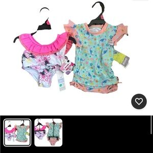 Disney Minnie Mouse & Stitch Kids Swimsuit Set size 18M